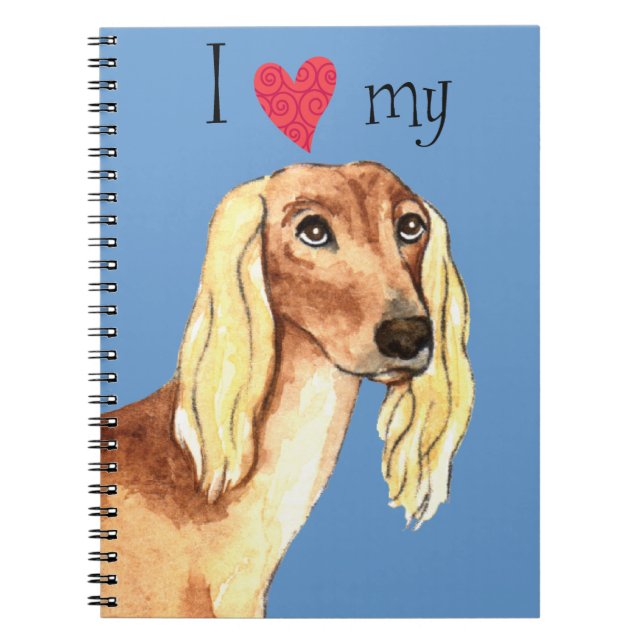 I Love my Saluki Notebook (Front)