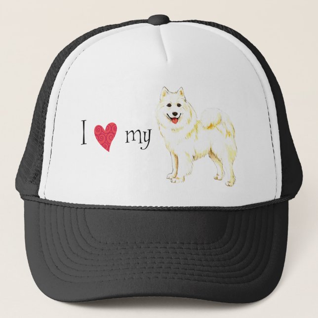 I Love my Samoyed Trucker Hat (Front)