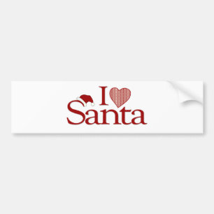 I Love My Santa Bumper Sticker