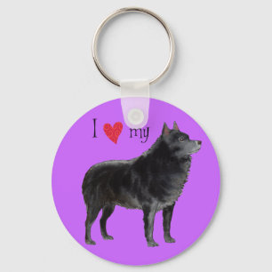 I Love my Schipperke Keychain
