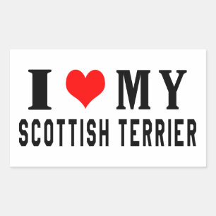 I Love My Scottish Terrier Sticker