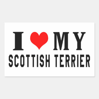 I Love My Scottish Terrier Sticker