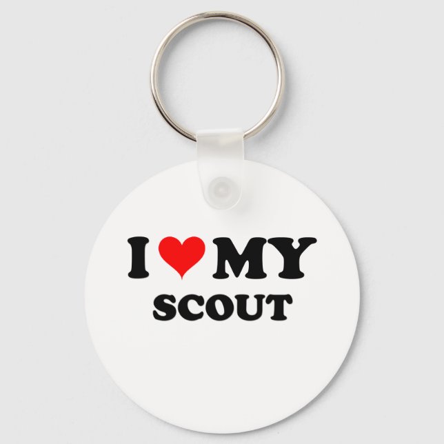 I Love My Scout Keychain (Front)