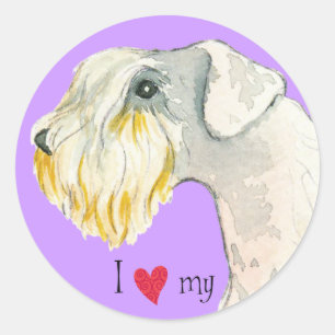 I Love my Sealyham Terrier Classic Round Sticker