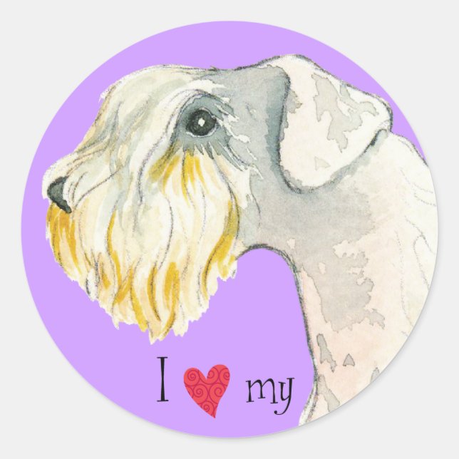 I Love my Sealyham Terrier Classic Round Sticker (Front)