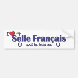 I Love My Selle Francais (Male Horse) Bumper Sticker