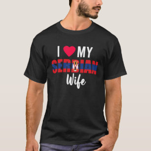 I Love My Serbian Wife Valentines Day T-Shirt