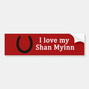 I Love My Shan Myinn Horse Bumper Sticker