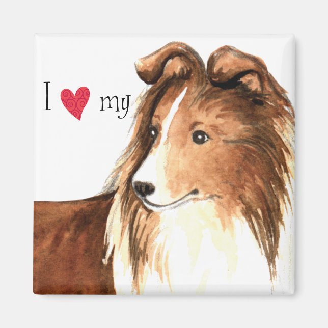 I Love my Sheltie Magnet (Front)
