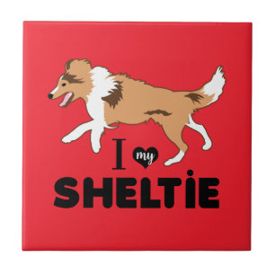 I Love my Sheltie Shetland Sheepdog  Tile