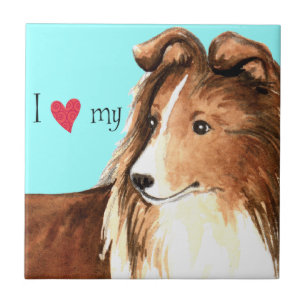 I Love my Sheltie Tile