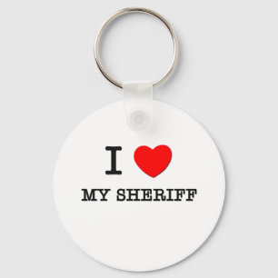I Love My Sheriff Keychain
