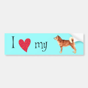 I Love my Shiba Inu Bumper Sticker