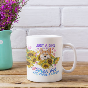 I Love My Shiba Inu Dog Pet Glowing Heart Coffee Mug