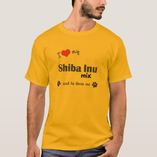 I Love My Shiba Inu Mix (Male Dog) T-Shirt