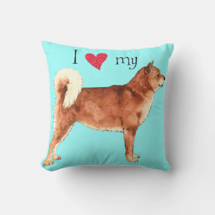 I Love my Shiba Inu Throw Pillow