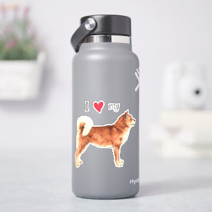 I Love my Shiba Inu Vinyl Sticker
