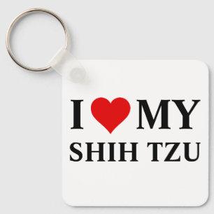 I Love my Shih Tzu Keychain