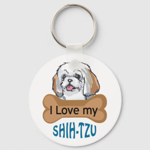 I Love my Shih Tzu Keychain