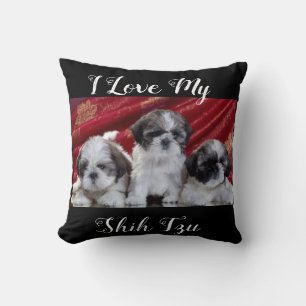I Love My Shih Tzu Throw Pillow