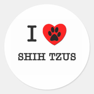 I LOVE MY SHIH TZUS CLASSIC ROUND STICKER