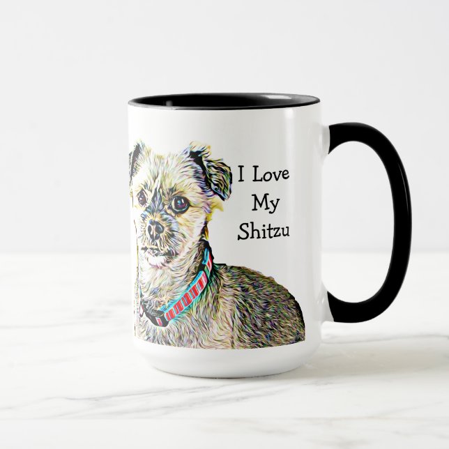 I Love my Shitzu Coffee Mug (Right)