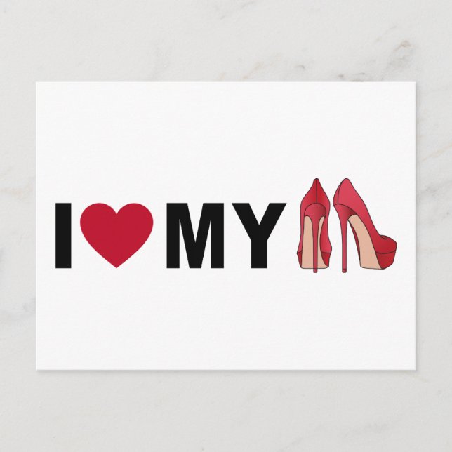 I love my shoes postcard (Front)