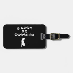 I Love My Siamese--White Text Luggage Tag
