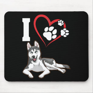 I love my siberian husky dog Home Decor Gift Mouse Pad
