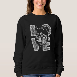 I Love My Siberian Husky Dog Theme Design Sweatshirt