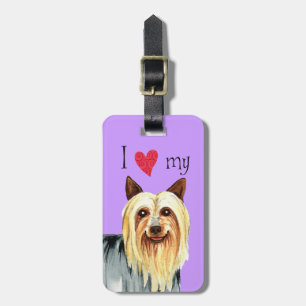 I Love my Silky Terrier Luggage Tag