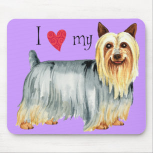 I Love my Silky Terrier Mouse Pad