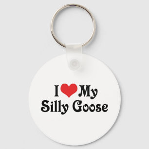 I Love My Silly Goose Keychain