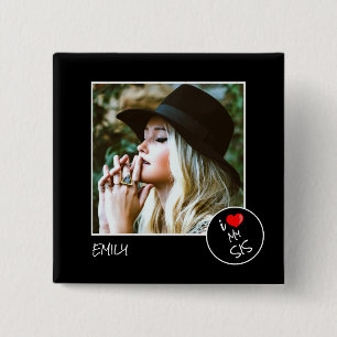 I Love My Sis Custom Photo – Personalized 2 Inch Square Button