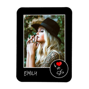 I Love My Sis, Custom Photo – Personalized Magnet
