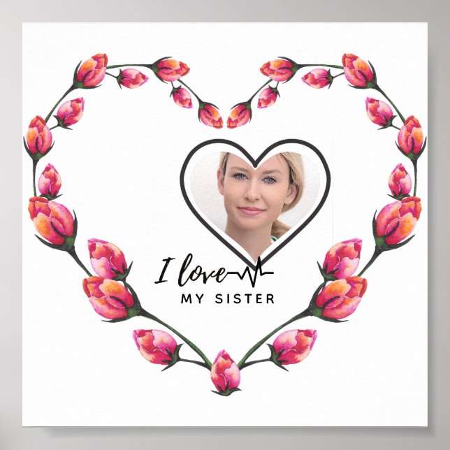 I Love My SISTER - Best Friend Personalized Gift Poster (Front)