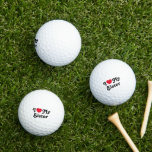 I love my sister golf balls<br><div class="desc">I love my sister golf balls is the perfect gift to let your sisters know you love them. It is a perfect gift for sister and can be read as a love message to your sister or sarcastic funny one. You choose... I heart mrs sister is a classic</div>