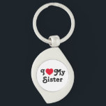 I love my sister keychain<br><div class="desc">I love my sister key ring is the perfect gift to let your sisters know you love them. It is a perfect gift for sister and can be read as a love message to your sister or sarcastic funny one. You choose...  I heart mrs sister is a classic</div>