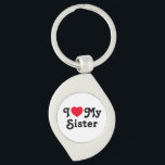 I love my sister keychain<br><div class="desc">I love my sister key ring is the perfect gift to let your sisters know you love them. It is a perfect gift for sister and can be read as a love message to your sister or sarcastic funny one. You choose... I heart mrs sister is a classic</div>