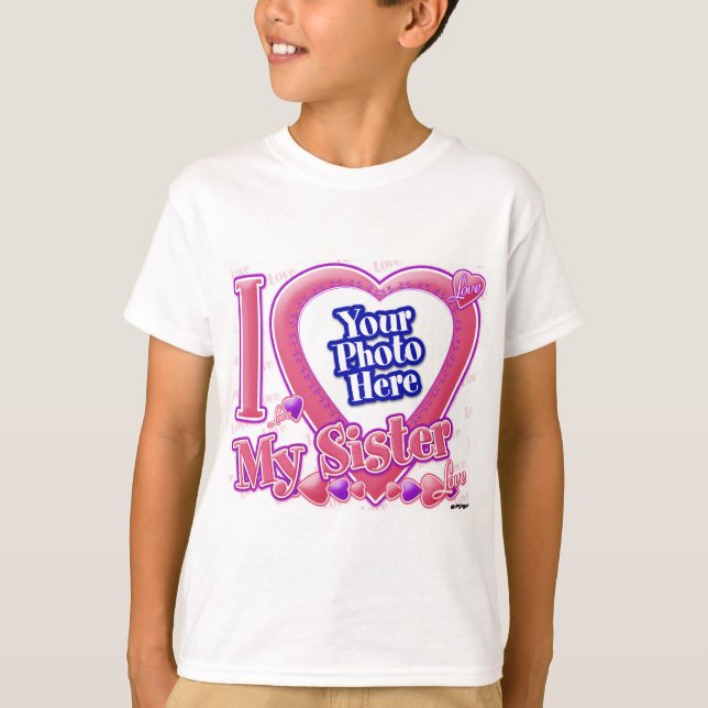 I Love My Sister pink/purple - photo T-Shirt (Front)