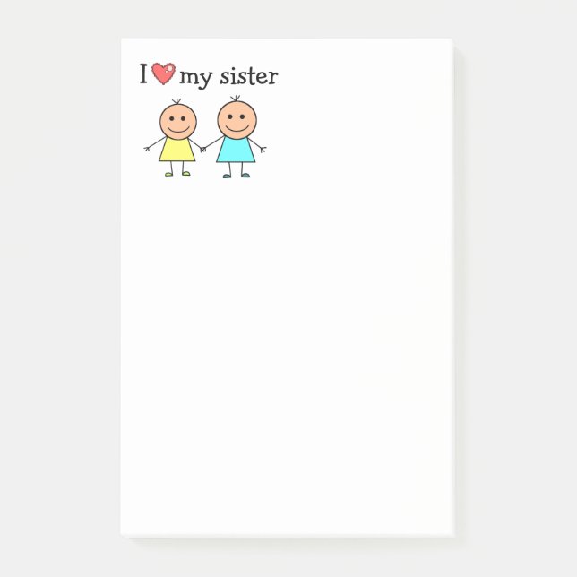 I Love My Sister Post-it Notes (Front)