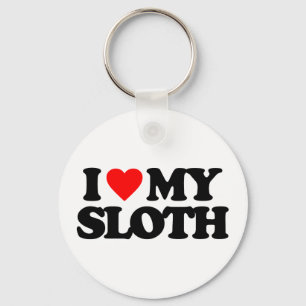 I LOVE MY SLOTH KEYCHAIN