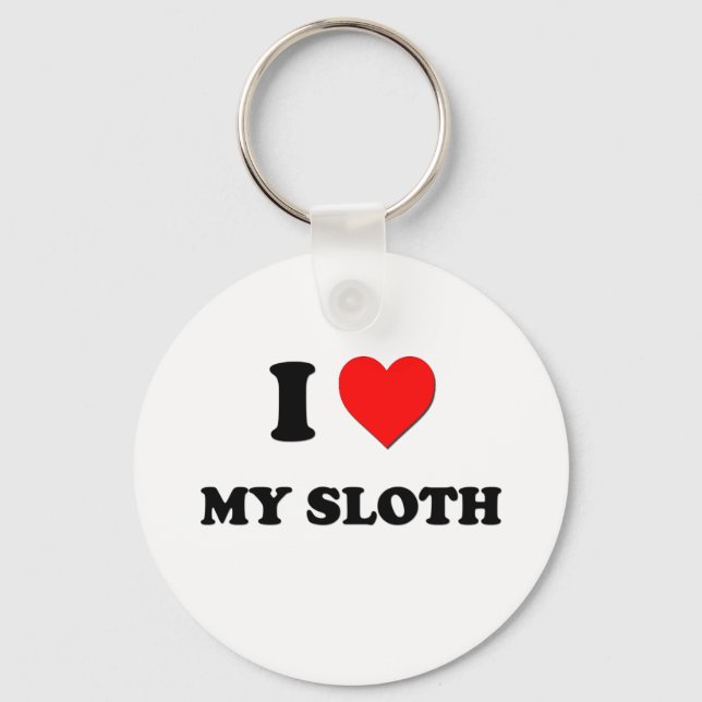 I love My Sloth Keychain (Front)