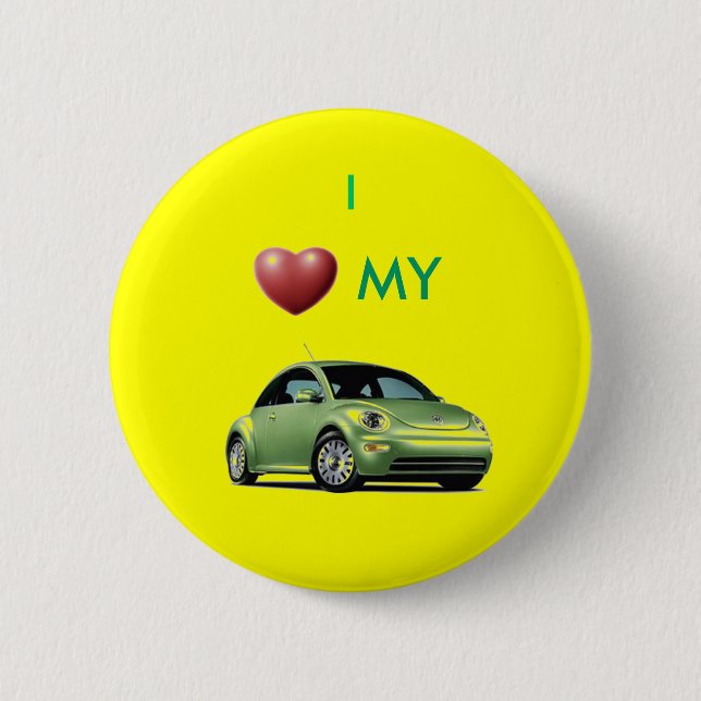 i love my slugbug 2 inch round button (Front)