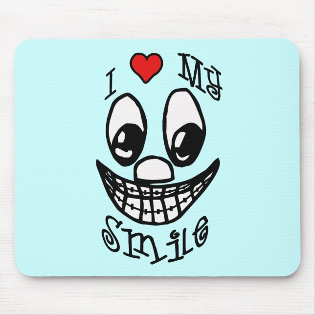 I Love My Smile Mouse Pad (Front)