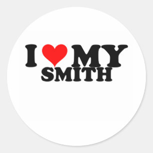 I Love My Smith Classic Round Sticker
