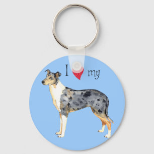 I Love my Smooth Collie Keychain