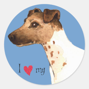 I Love my Smooth Fox Terrier Classic Round Sticker