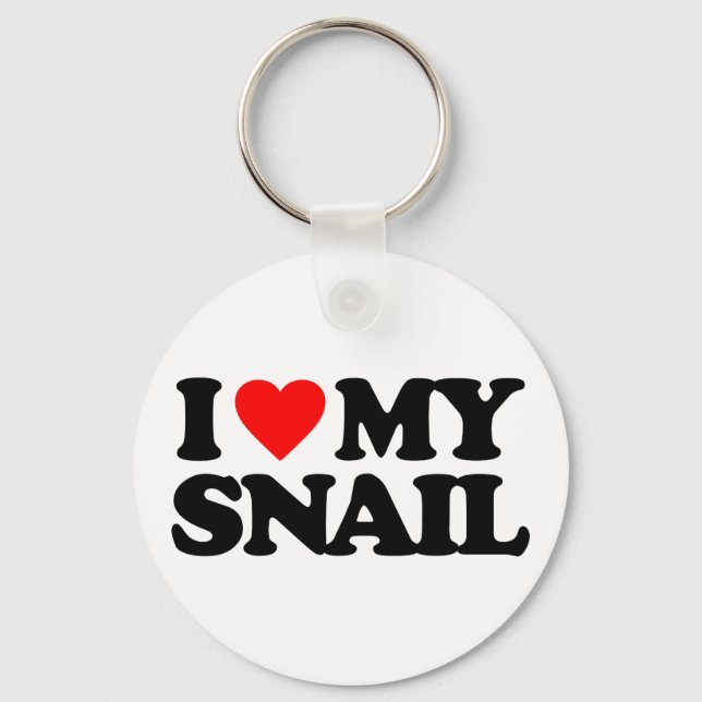 I LOVE MY SNAIL KEYCHAIN (Front)