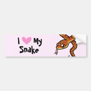 I Love My Snake (customize species name) Bumper Sticker